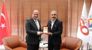 KKTC Elazığlılar Derneği Başkanı Yunus Ataş, Elazığ TSO Başkanı İdris