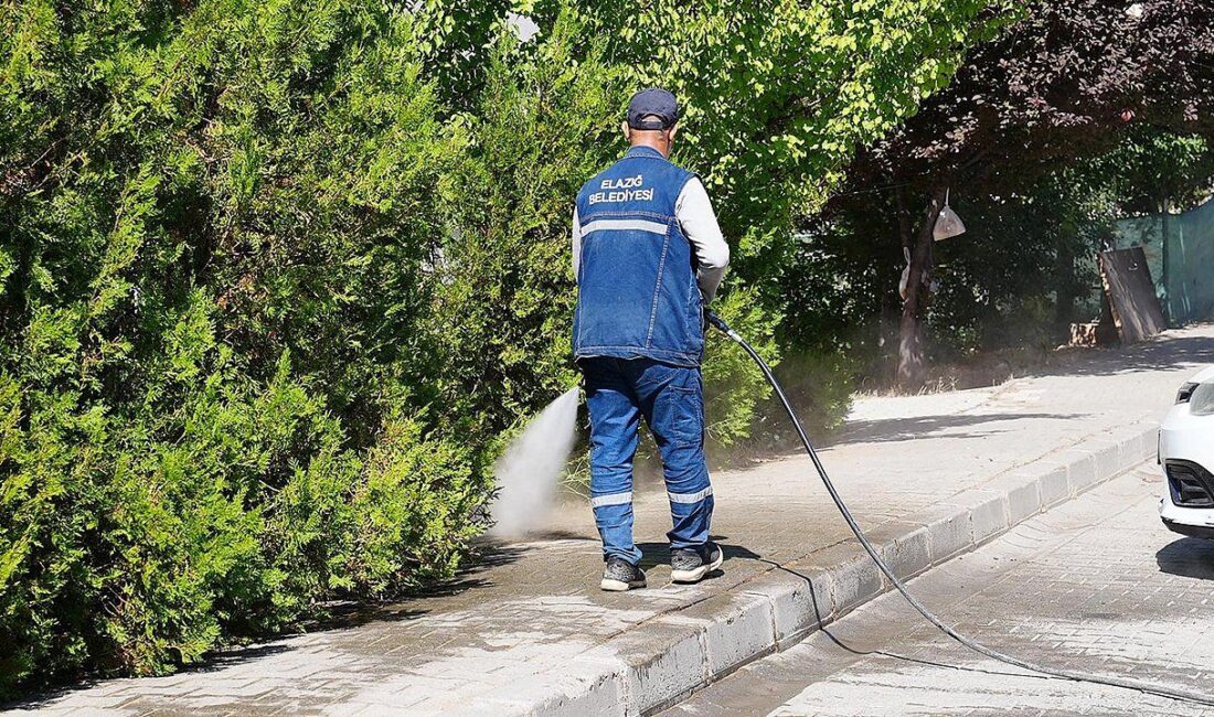 Elazığ Belediyesi Temizlik İşleri Müdürlüğü ekipleri, kent genelinde periyodik çalışmalarını