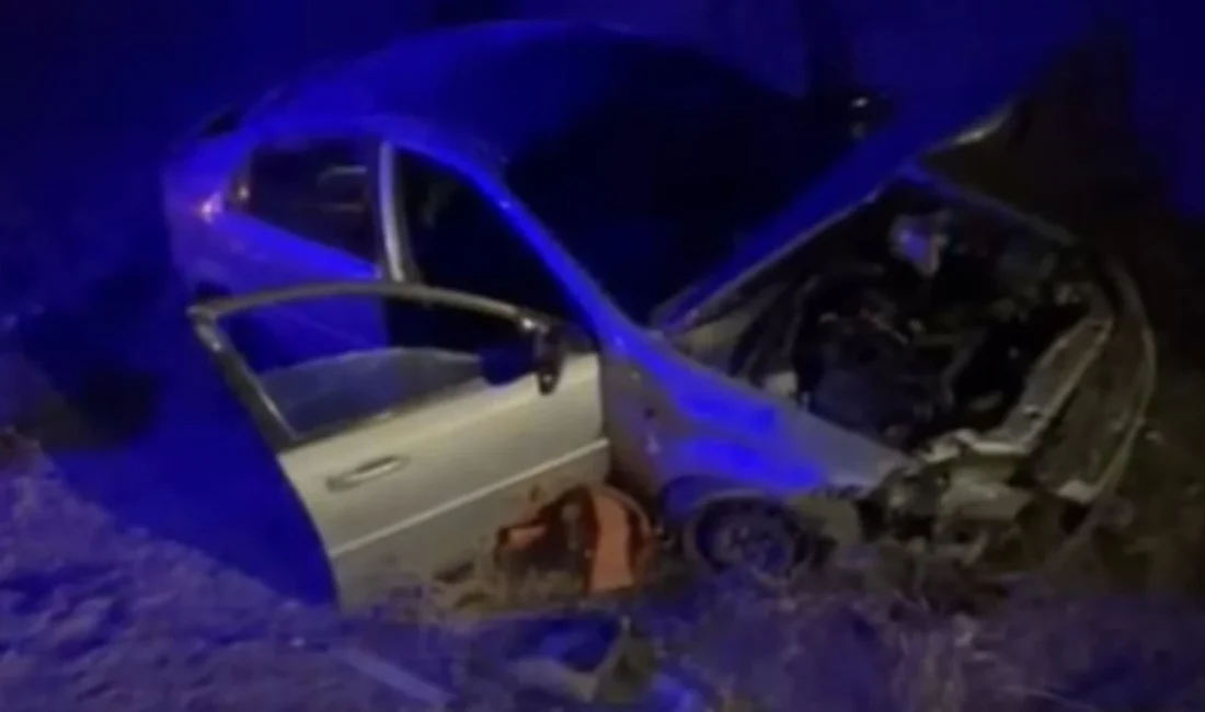 Elazığ’dan Pertek yönüne seyir halindeyken virajı alamayan bir araç takla